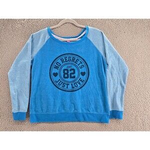 Hard Candy Girls Top XXL 19 Blue Grey No Regrets Just Love Y2K